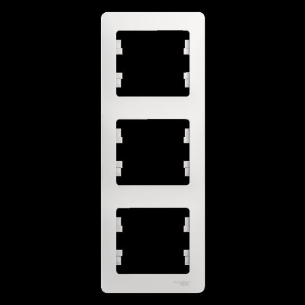 Рамка 3-м Glossa вертик. бел. SE GSL000107