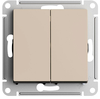 Переключатель перекрестный 2-кл. AtlasDesign 2хсх.7 10АХ механизм песочный SE ATN001273