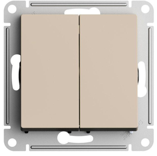 Переключатель перекрестный 2-кл. AtlasDesign 2хсх.7 10АХ механизм песочный SE ATN001273