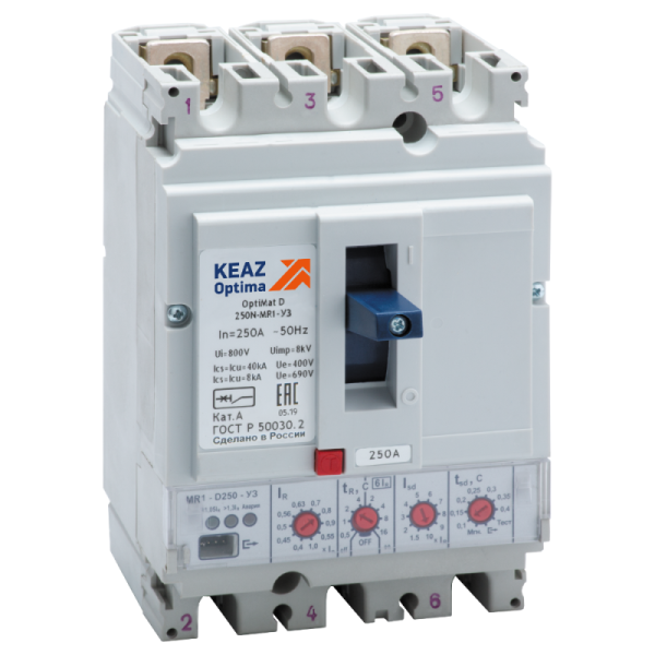 Выключатель автоматический OptiMat D250N MR1 У3 КЭАЗ 137335
