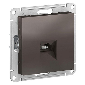 Розетка компьютерная 1-м AtlasDesign RJ45 кат.5E механизм мокко SE ATN000683