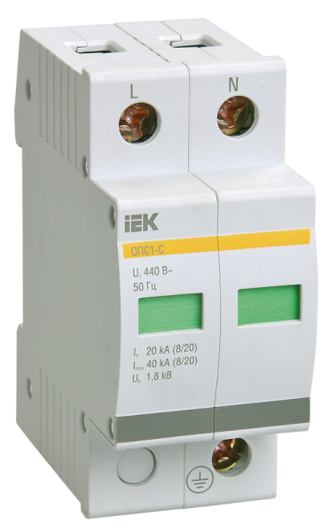 Ограничитель перенапряжения ОПС1-C 2P ИЭК MOP20-2-C
