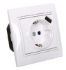 701-0202-181 Розетка 1-м Mira 16А с заземл. + USB разъем бел. Lezard