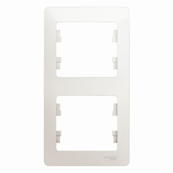 Рамка 2-м Glossa вертик. перламутр SE GSL000606