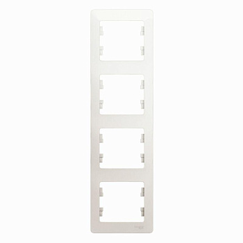 Рамка 4-м Glossa вертик. перламутр SE GSL000608