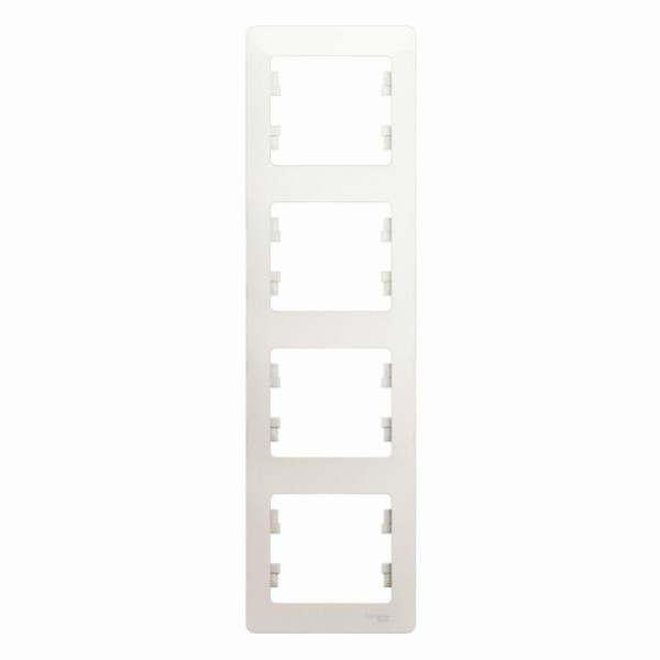 Рамка 4-м Glossa вертик. перламутр SE GSL000608