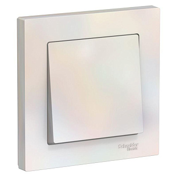 Выключатель 1-кл. СП AtlasDesign 10А IP20 (сх. 1) 10AX в сборе жемчуг SE ATN000412