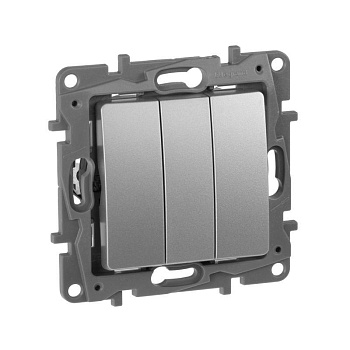 Механизм выключателя 3-кл. Etika алюм.Leg 672413