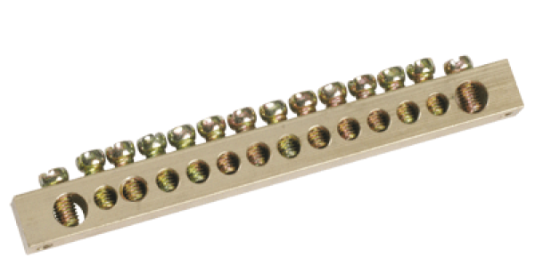 Шина PEN "земля-ноль" 6х9мм 14/2 (14групп/крепеж по краям) ИЭК YNN11-14-100 Шина PEN "земля-ноль" 6х9мм 14/2 (14групп/крепеж по краям) ИЭК YNN11-14-100
