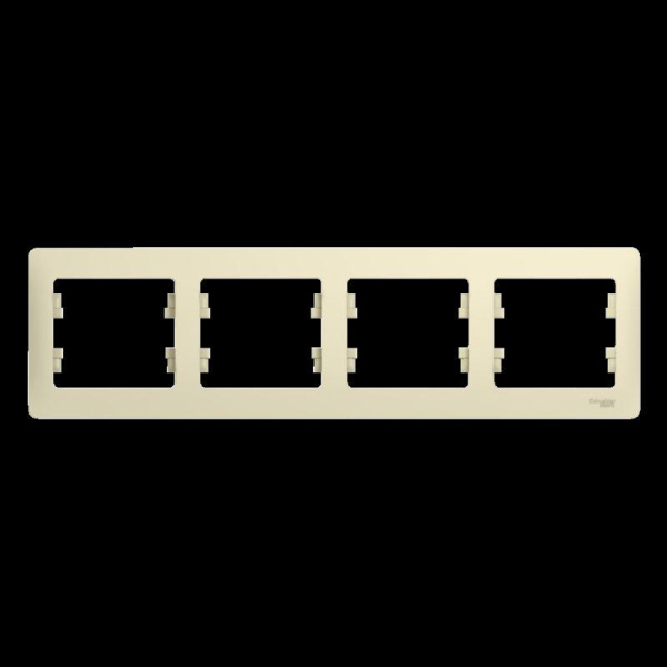 Рамка 4-м Glossa горизонт. беж. SЕ GSL000204