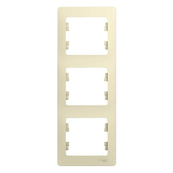 Рамка 3-м Glossa вертик. беж. SE GSL000207
