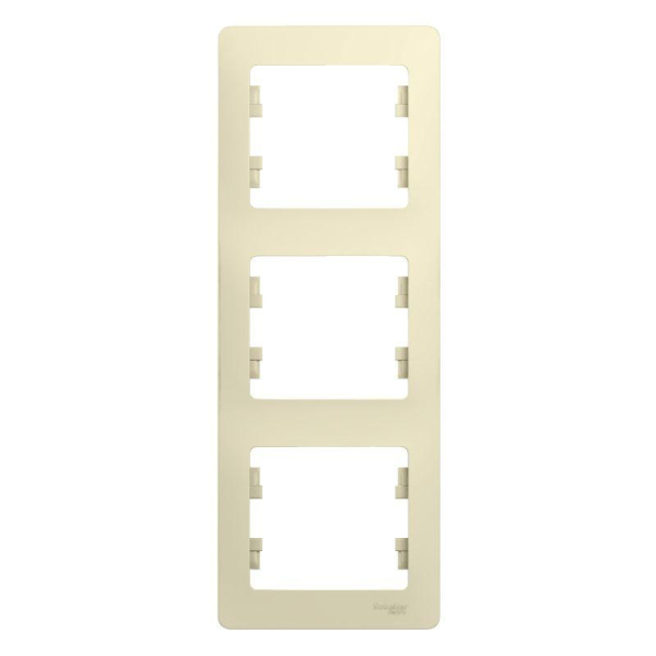 Рамка 3-м Glossa вертик. беж. SE GSL000207