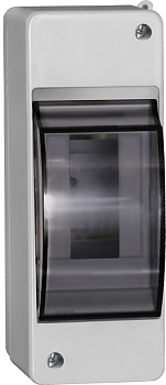 Бокс ОП КМПн 2/2 Krepta 3 IP30 для 2-х авт. выкл. прозр. крышка пластик. бел. IEK MKP42-N-02-30-20