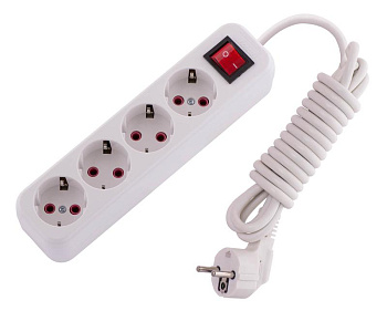 Удлинитель 4х3м с заземл. 16А IP20 Lila с выкл.  720-0403-402