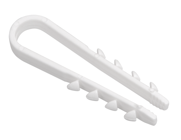 Дюбель-хомут d5х8мм для плоского кабеля нейлон бел. (уп.100шт) ИЭК UHH35-5-8-100