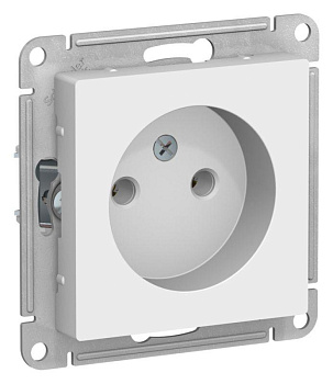 Розетка 1-м СП AtlasDesign 16А IP20 без заземл. без защ. шторок механизм лотос SE ATN001341