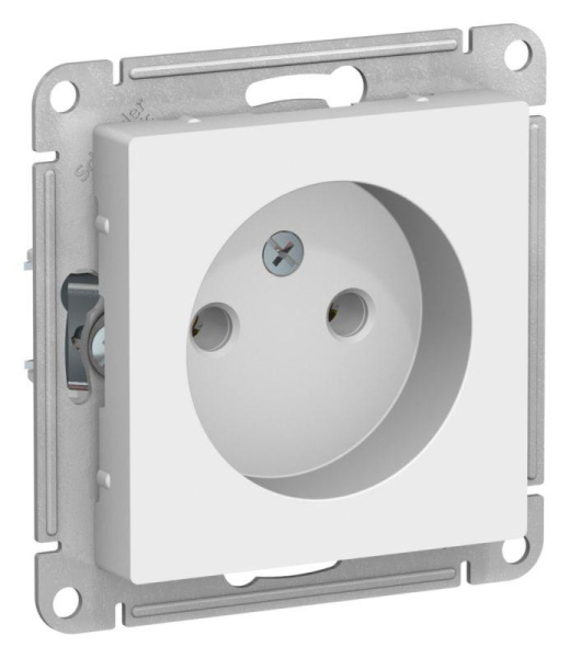 Розетка 1-м СП AtlasDesign 16А IP20 без заземл. без защ. шторок механизм лотос SE ATN001341