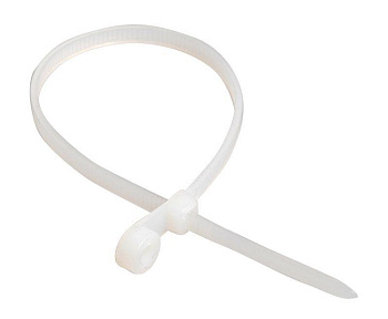 Хомут 3,5х200 нейл. бел. с отверстием для крепления ХОК (уп.100шт) IEK UHH40-5-200-100