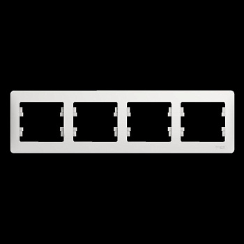 Рамка 4-м Glossa горизонт. бел. SЕ GSL000104