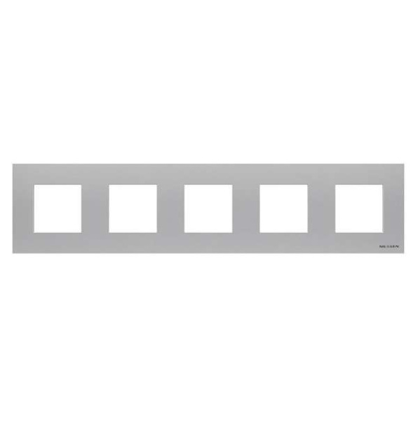 Рамка 5-м 10мод. Zenit серебристый ABB 2CLA227500N1301
