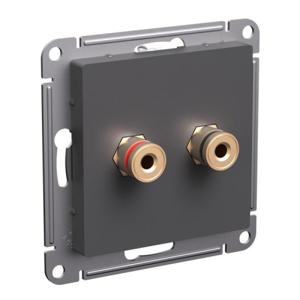 Аудиорозетка 2-м AtlasDesign базальт SE ATN001487