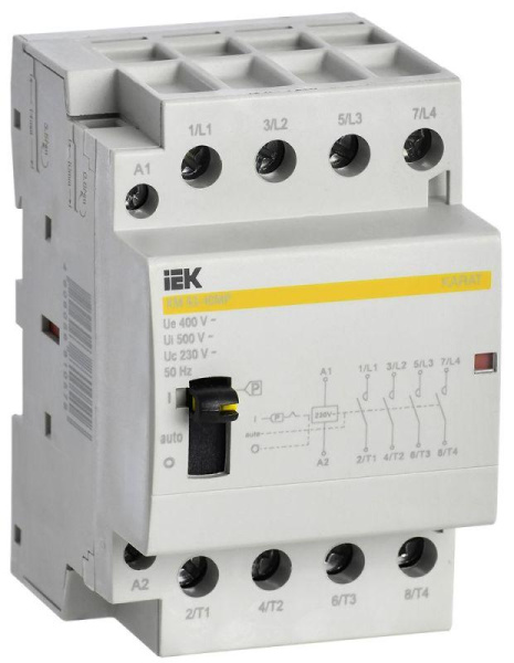Контактор модульный КМ63-40МР с ручным управ. AC KARAT IEK MKK22-63-40