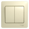 Выключатель 2-кл. Glossa 10А IP20 (сх. 5) 10AX в сборе беж. SE GSL000252