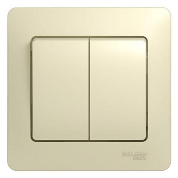Выключатель 2-кл. Glossa 10А IP20 (сх. 5) 10AX в сборе беж. SE GSL000252