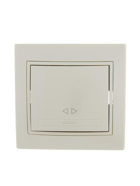 701-0303-107 Выключатель 1-кл. Mira промежуточный крем. Lezard