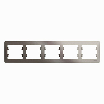 Рамка 5-м Glossa горизонт. платина SЕ GSL001205