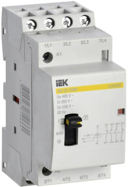 Контактор модульный КМ20-22МР с ручным управлением AC KARAT IEK MKK12-20-22