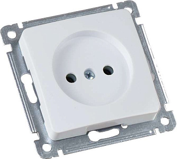 Розетка 2-м РС16-401 с заземл. со шторками белый IP44 Без НДС п.п.1,16 п.1ст.118 НК