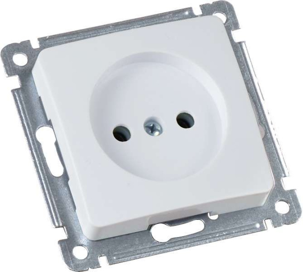 Розетка 2-м РС16-401 с заземл. со шторками белый IP44 Без НДС п.п.1,16 п.1ст.118 НК