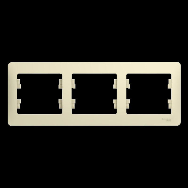 Рамка 3-м Glossa горизонт. беж. SchE GSL000203