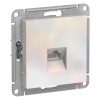 Розетка компьютерная 1-м AtlasDesign RJ45 кат.5E механизм жемчуж. SE ATN000483