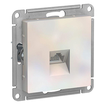 Розетка компьютерная 1-м AtlasDesign RJ45 кат.5E механизм жемчуж. SE ATN000483