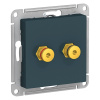 Аудиорозетка 2-м AtlasDesign изумруд SE ATN000887