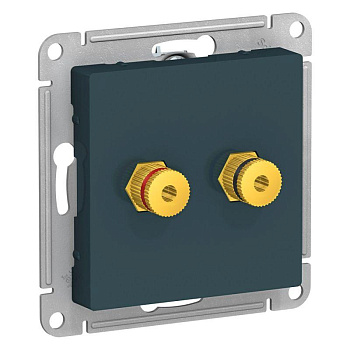 Аудиорозетка 2-м AtlasDesign изумруд SE ATN000887