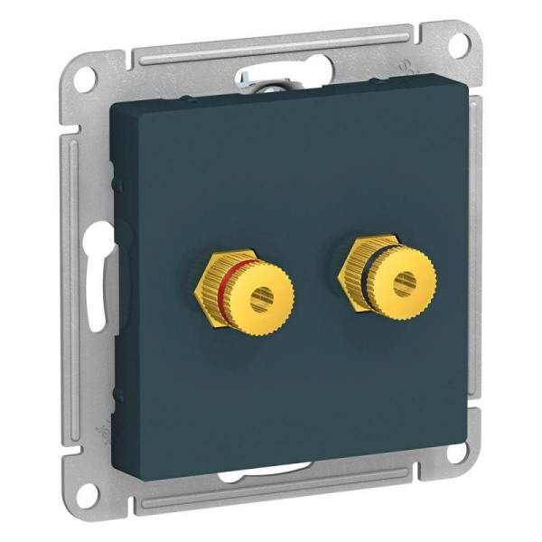 Аудиорозетка 2-м AtlasDesign изумруд SE ATN000887