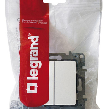 Механизм переключателя 2-кл. Etika авт. бел. Leg. 672212