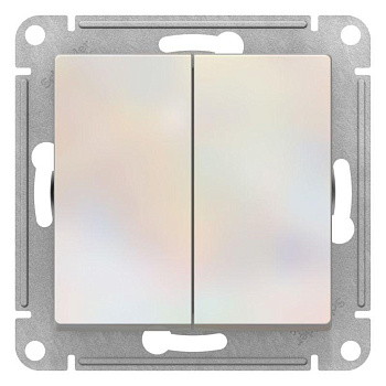 Переключатель перекрестный 2-кл. AtlasDesign 2хсх.7 10АХ механизм жемчуг SE ATN000473