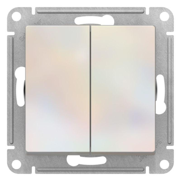 Переключатель перекрестный 2-кл. AtlasDesign 2хсх.7 10АХ механизм жемчуг SE ATN000473