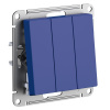 Выключатель 3-кл. СП AtlasDesign 10А IP20 (сх. 1+1+1) 10AX механизм аквамарин SE ATN001131