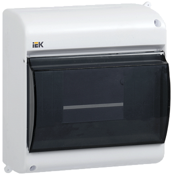 Бокс ОП КМПн 2/4 Krepta 3 IP30 для 4-х авт. выкл. прозр. крышка пластик. бел. IEK MKP42-N-04-30-12