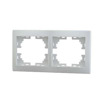 701-0200-147 Рамка 2-м Mira гориз.бел.Lezard