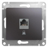 Розетка компьютерная 1-м Glossa RJ45 кат.5E механизм графит SE GSL001381K¶
