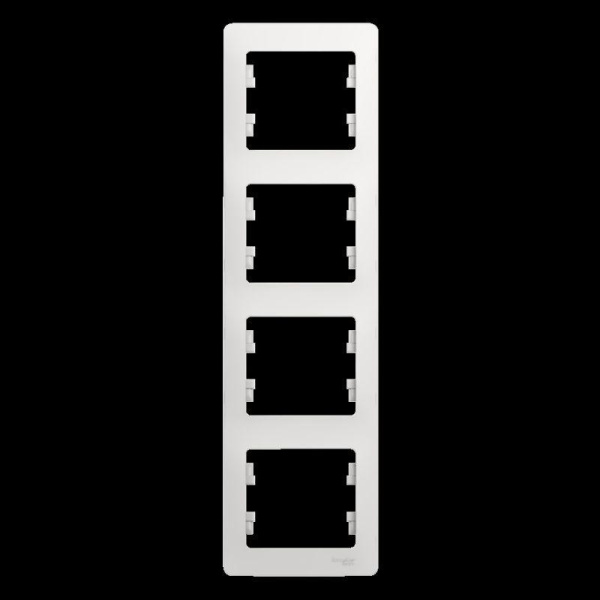 Рамка 4-м Glossa вертик. бел. SE GSL000108