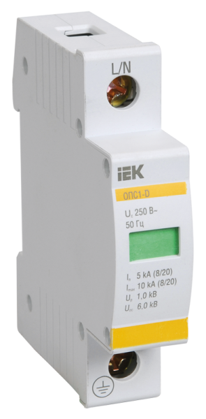 Ограничитель перенапряжения ОПС1-C 1P ИЭК MOP20-1-C