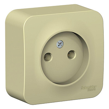 Розетка 1-м ОП Blanca 16А IP20 250В без заземл. без защ. шторок с изолир.пласт беж. SE BLNRA000117