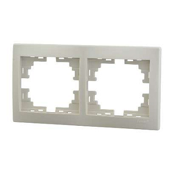 701-0300-147 Рамка 2-м Mira гориз.крем.Lezard